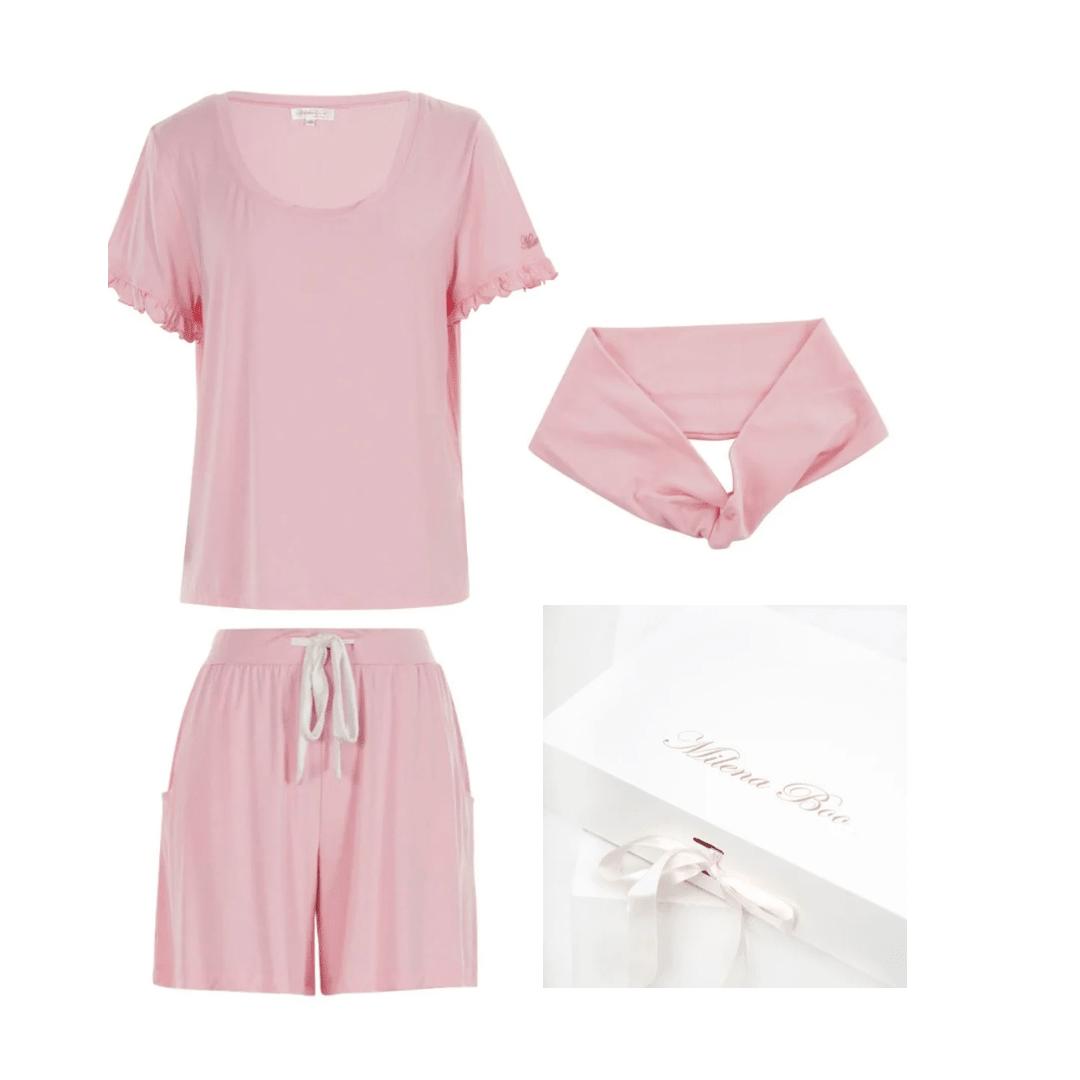 Fleur 2 Piece Bamboo Shorts Pyjama Set for Women - PJ Couture Collection