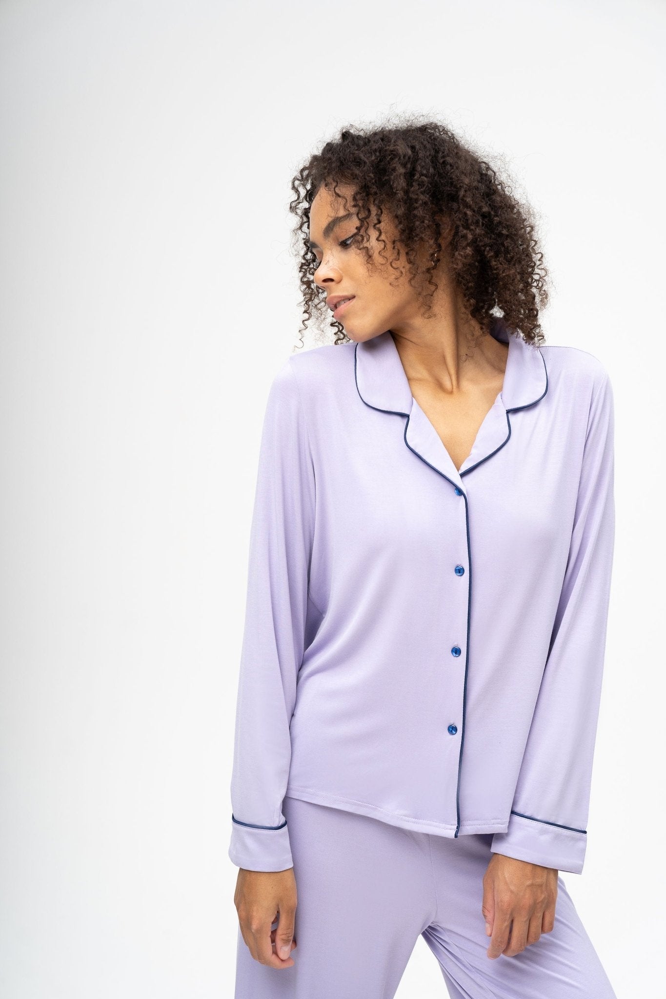 Delila 2 piece long sleeve bamboo pajama set