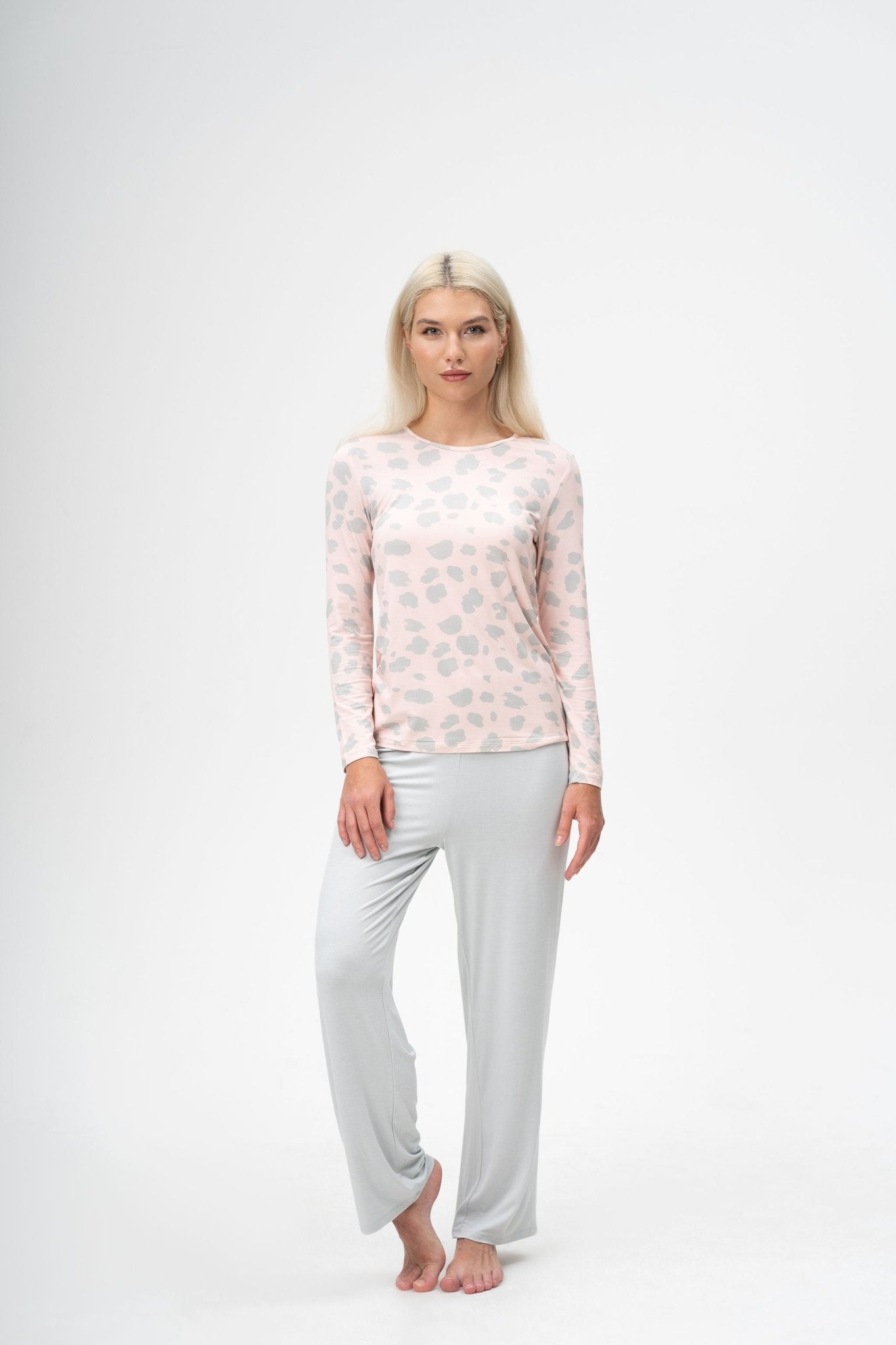 Ellusion 2 pieces long sleeves bamboo pajama set