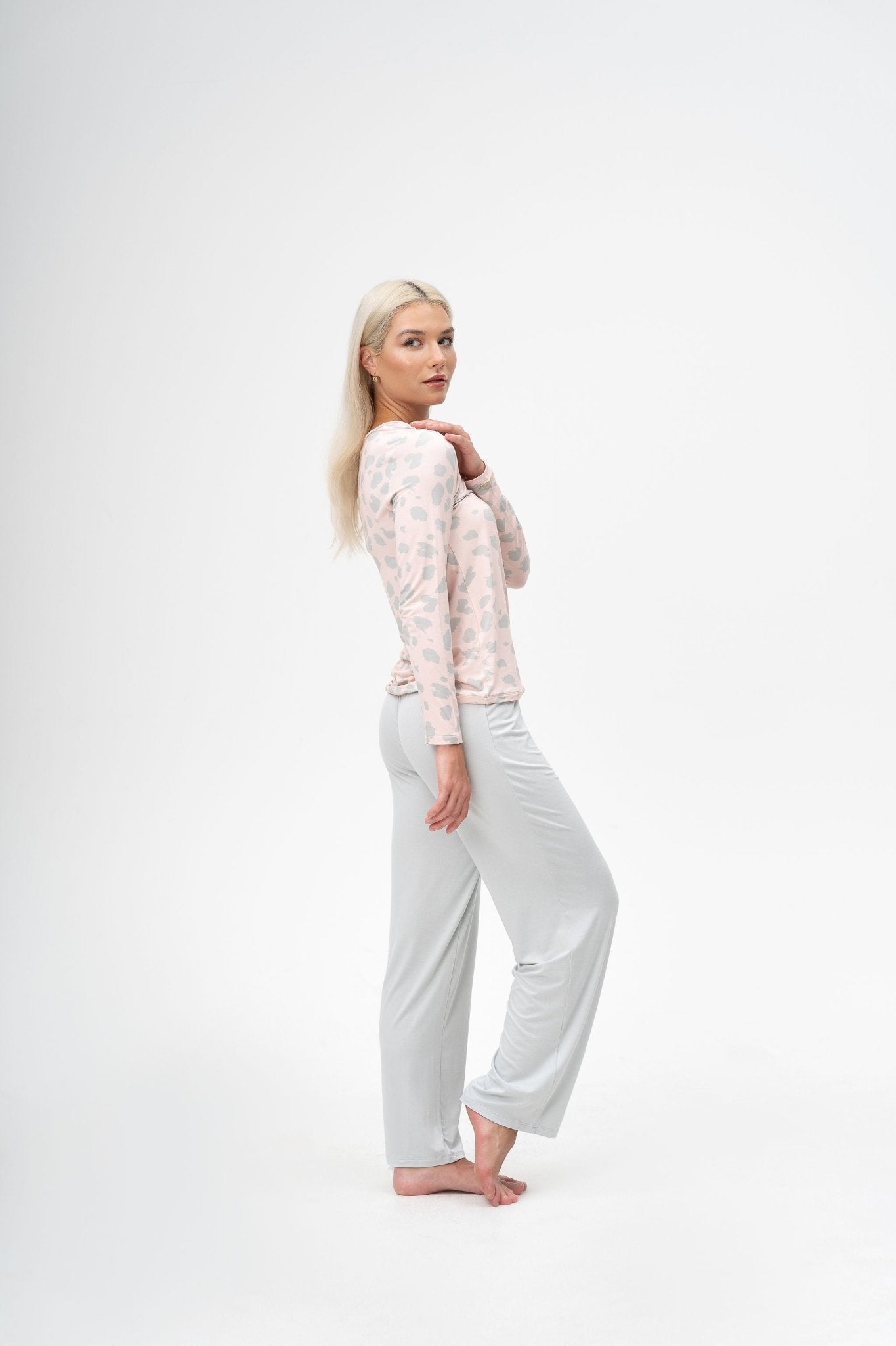 Ellusion 2 pieces long sleeves bamboo pajama set