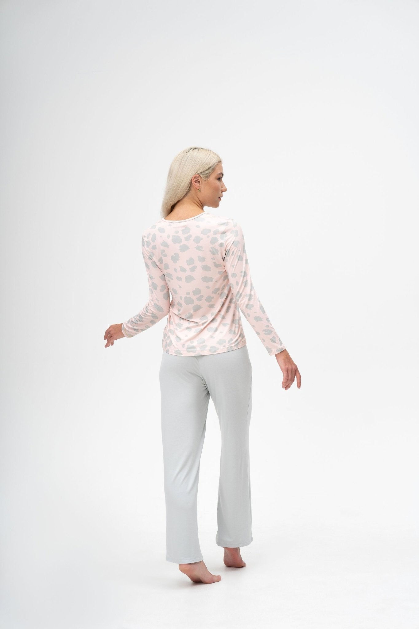 Ellusion 2 pieces long sleeves bamboo pajama set