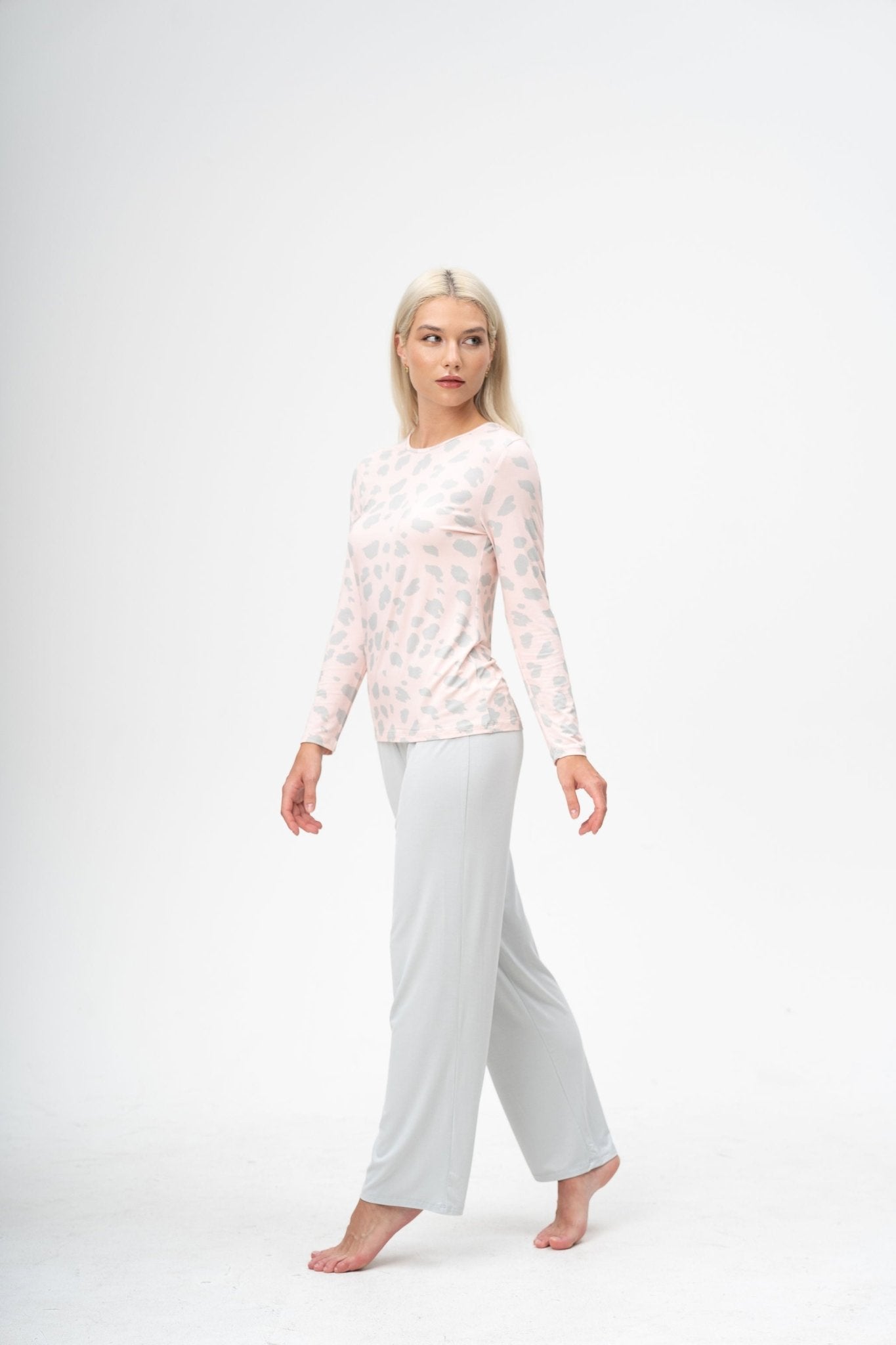 Ellusion 2 pieces long sleeves bamboo pajama set