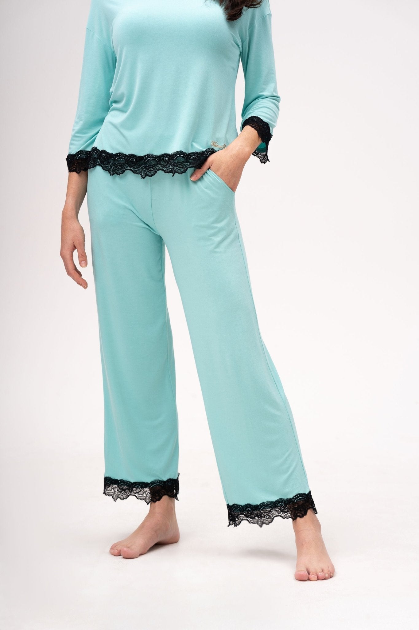 Marine Breathe 2-piece 3/4 sleeves bamboo Pajama set