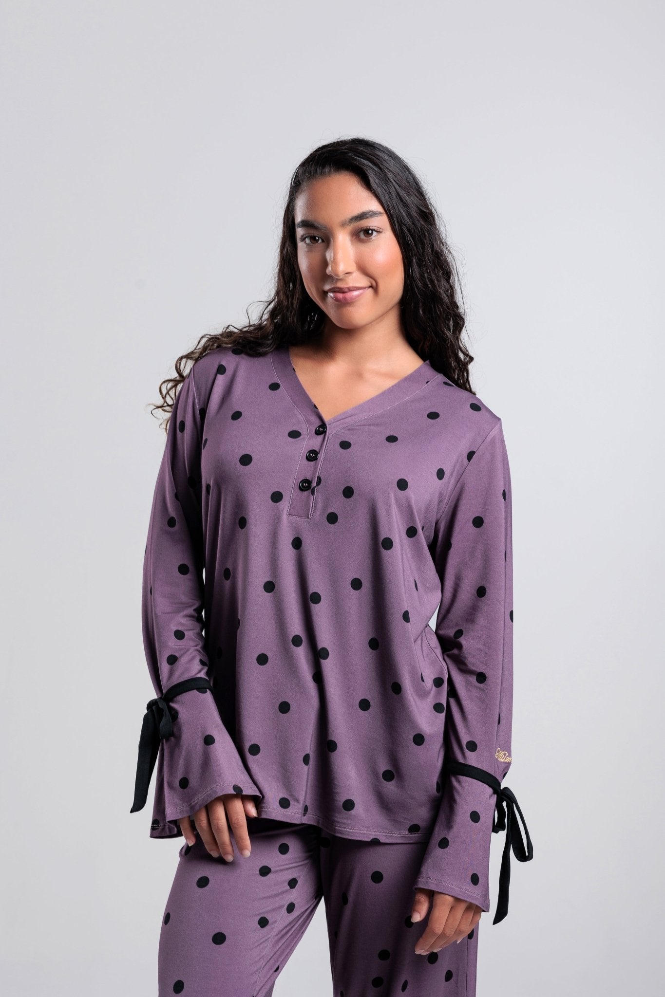 Tulip 2-Piece Long Sleeve Bamboo Pajama Set for Women -PJ Couture Collection