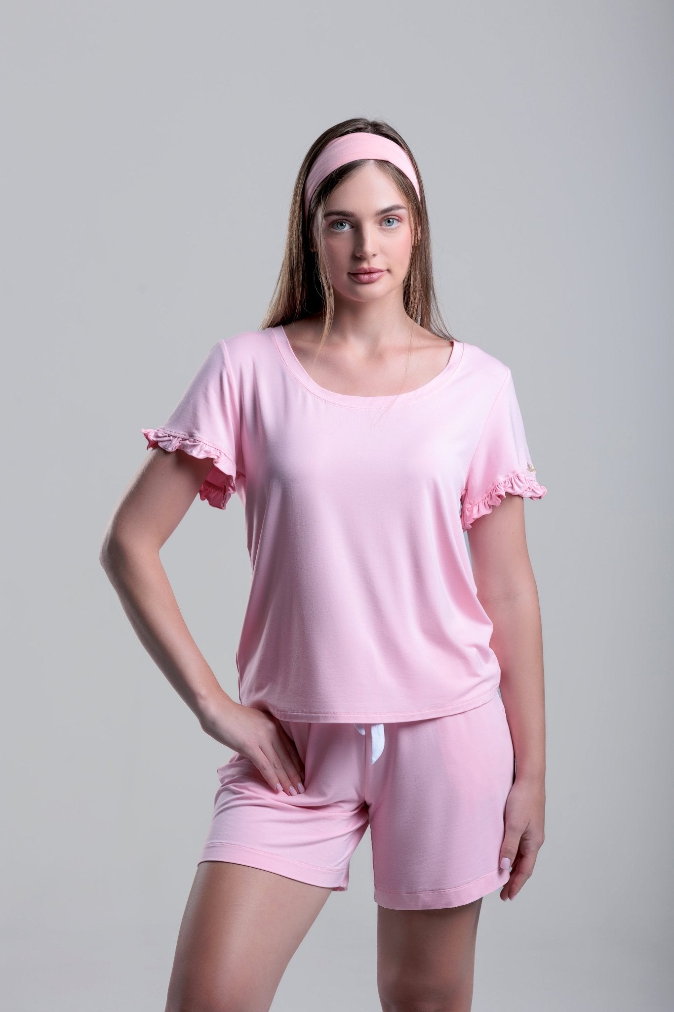 Fleur 2 Piece Bamboo Shorts Pyjama Set for Women - PJ Couture Collection