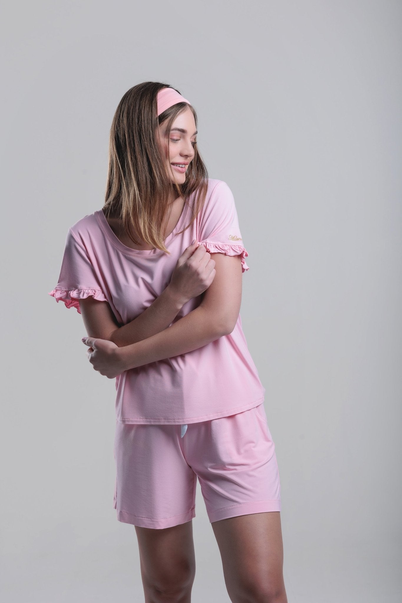 Fleur 2 Piece Bamboo Shorts Pyjama Set for Women - PJ Couture Collection