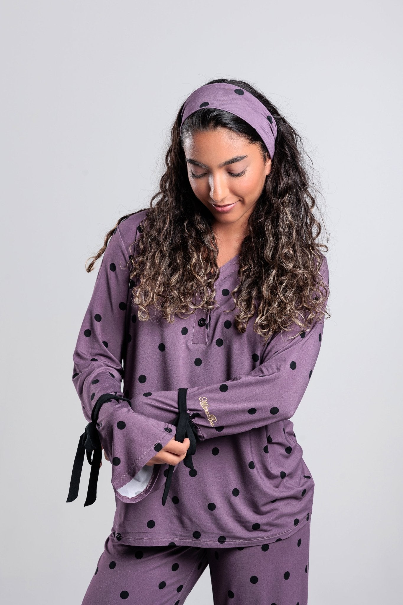 Tulip 2-Piece Long Sleeve Bamboo Pajama Set for Women -PJ Couture Collection