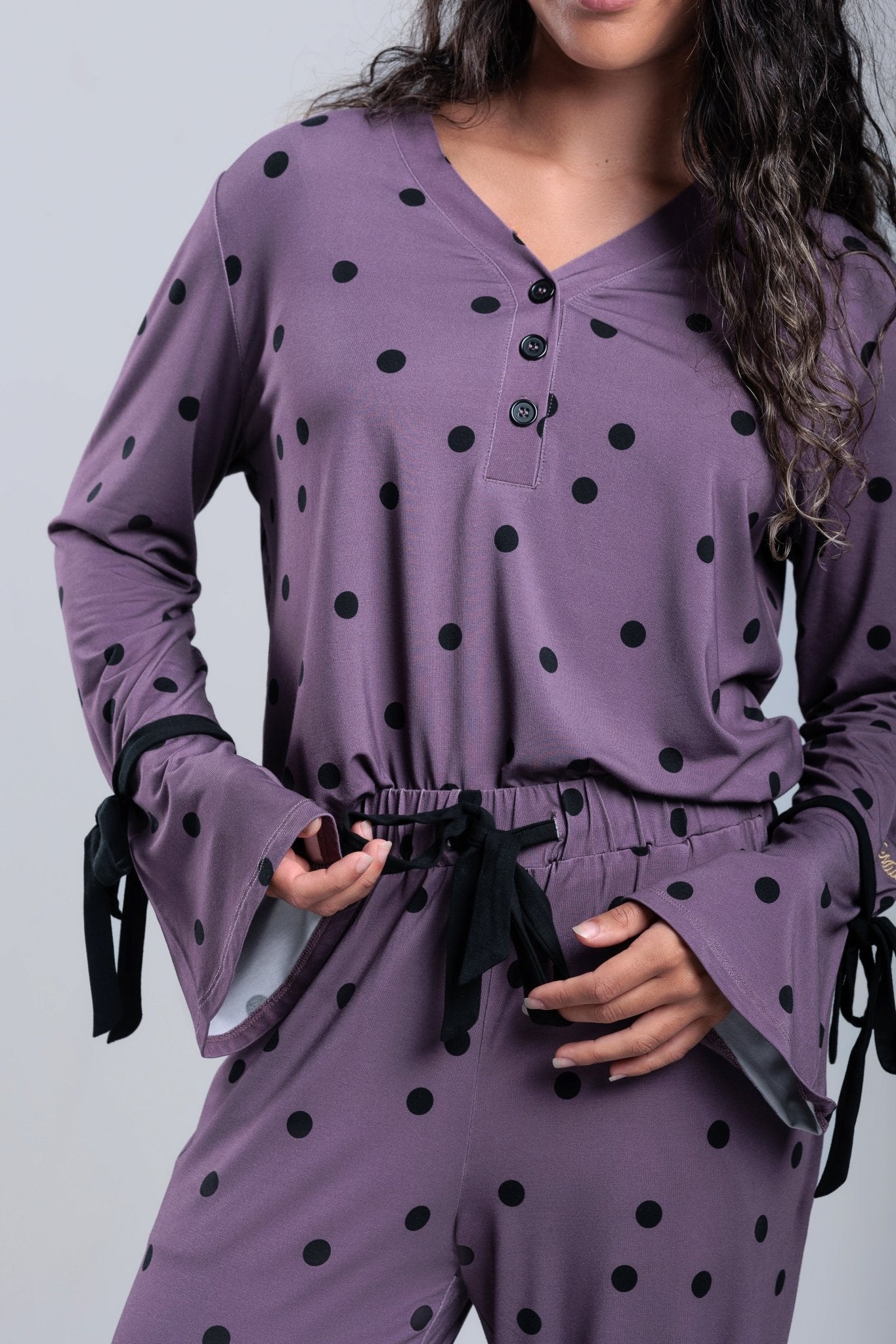 Tulip 2-Piece Long Sleeve Bamboo Pajama Set for Women -PJ Couture Collection