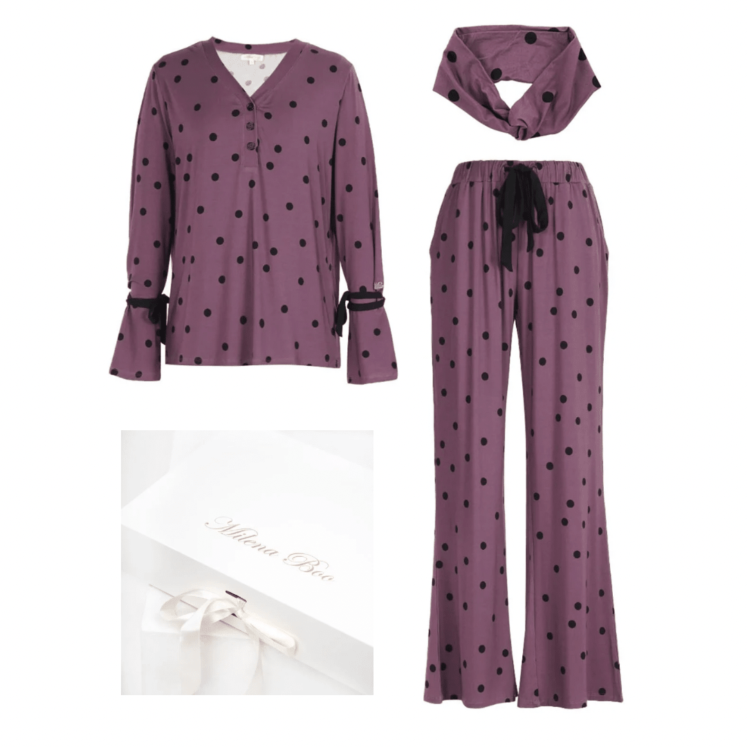 Tulip 2-Piece Long Sleeve Bamboo Pajama Set for Women -PJ Couture Collection