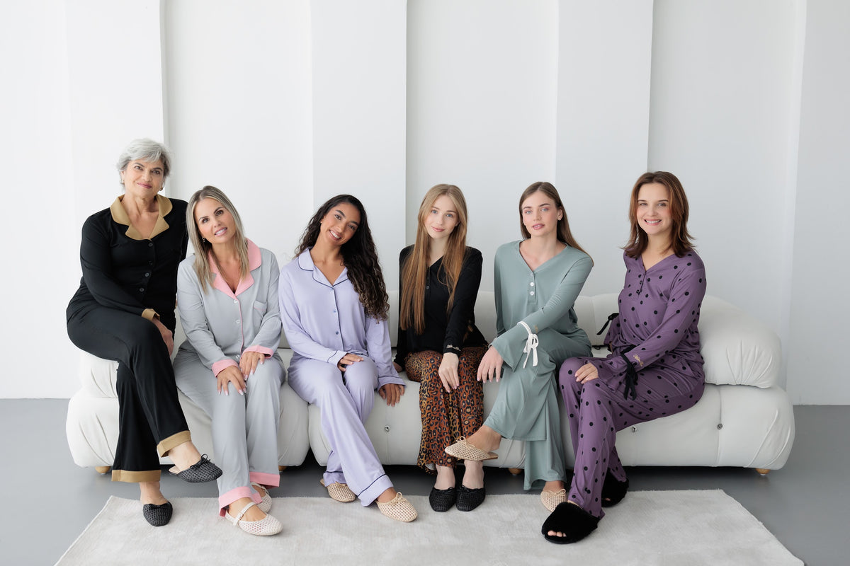 women cooling pyjamas, bamboo pajama set for women , menopause sleepwear , women soft 
